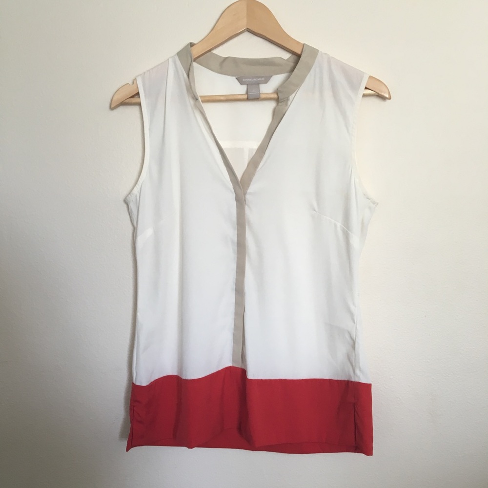 Banana Republic Sleeveless Colorblock Blouse